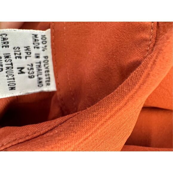 Ashleigh Morgan women’s M button up vintage 90s retro button up burnt orange - Picture 5 of 5